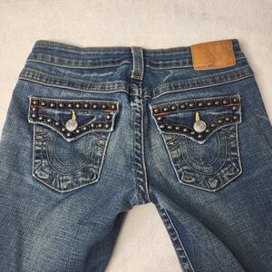 Rare True Religion Joey Studded Flair Jeans. Womens 27. Vintage